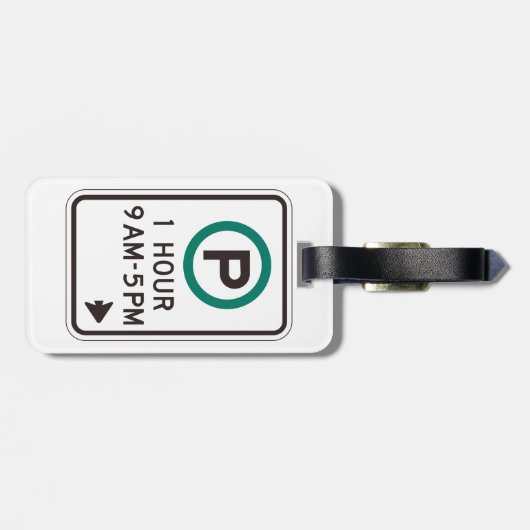 管理駐車場用1時間の駐車標識 ラゲッジタグ (裏面横)