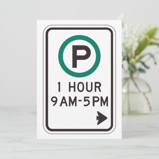 管理駐車場用1時間の駐車標識 招待状 (スタンド正面)