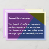 管親愛気に理 サンキューカード (正面/裏面)