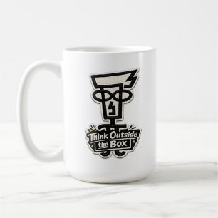 💡 箱から出て考えよう - 創造性を刺激するコーヒーマグ コーヒーマグカップ
