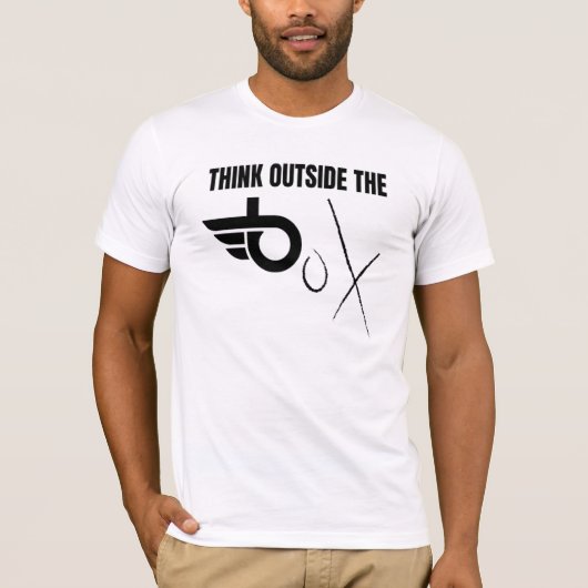 箱から出て考えろ Tシャツ (正面)