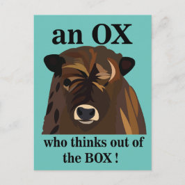 箱から出考えた牛 ポストカード