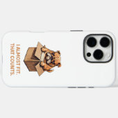 箱に入れようとしている犬 – 私はほとんどフィット Case-Mate iPhoneケース (裏面 (横))
