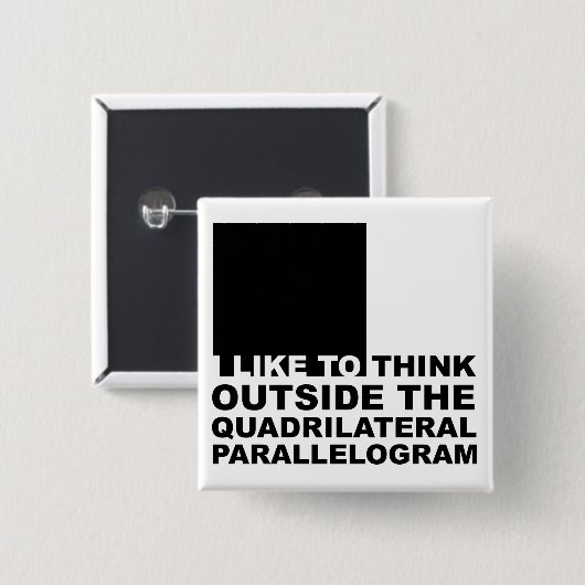 箱のおもしろいなギークのおたくボタンのバッジの外で考えて下さい 缶バッジ (正面&裏面)