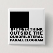 箱のおもしろいなギークのおたくボタンのバッジの外で考えて下さい 缶バッジ (正面)