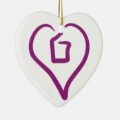 箱のオーナメントの外の愛 セラミックオーナメント (右)