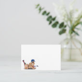 箱のキャラクターの便利屋のキャラクターは考えを坐らせました 名刺 (スタンド正面)