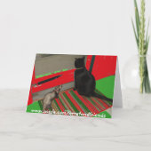 箱のクリスマスカードの猫 シーズンカード (裏面)