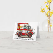 箱のトラックの救急車のメッセージカード カード (黄色い花)