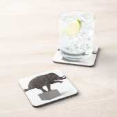 箱のトリックを行っている象 コースター (右側)