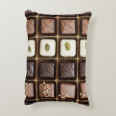 箱のハンドメイドの贅沢なチョコレート アクセントクッション (裏面(縦))