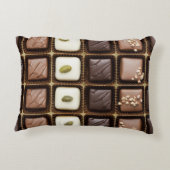 箱のハンドメイドの贅沢なチョコレート アクセントクッション (裏面)