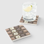 箱のハンドメイドの贅沢なチョコレート ストーンコースター (横)