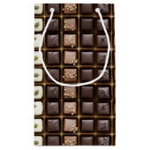 箱のハンドメイドの贅沢なチョコレート スモールペーパーバッグ (裏面)