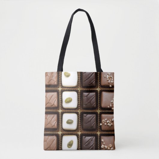 箱のハンドメイドの贅沢なチョコレート トートバッグ (正面)