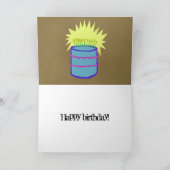 箱のパーティーの誕生日の猫 カード (内部)