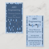 箱のモダンな青の外で考える 名刺 (正面/裏面)