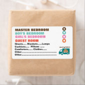 箱の中に何があるか? – ラベルを移動する – 寝室 ラベル (インサイチュ)