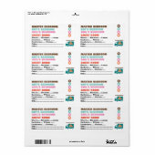 箱の中に何があるか? – ラベルを移動する – 寝室 ラベル (フルシート)