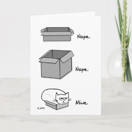 箱の中に収まった猫おもしろい- Cat Car カード