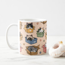 箱の中のキャラクター猫