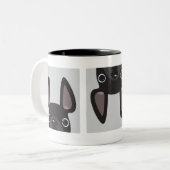 箱の中のフランス語-黒 ツートーンマグカップ (正面左)