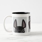 箱の中のフランス語-黒 ツートーンマグカップ (左)