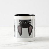 箱の中のフランス語-黒 ツートーンマグカップ (中央)