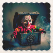 箱の中の不気味なジャック ペーパーコースター (正面)