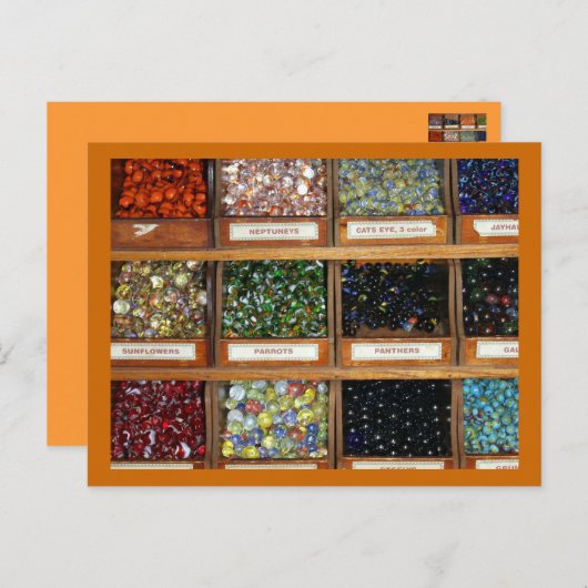 箱の中の古い大理石 ポストカード (正面/裏面)