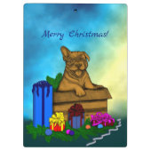 箱の中の子犬，メリークリスマス クリップボード (裏面)