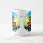 箱の中の子犬，メリークリスマス コーヒーマグカップ (中央)