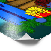 箱の中の子犬，メリークリスマス フォトプリント            (角)