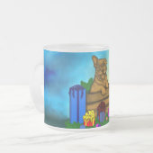 箱の中の子犬,メリークリスマス フロストグラスマグカップ (正面左)