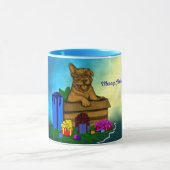 箱の中の子犬，メリークリスマス マグカップ (中央)