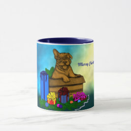 箱の中の子犬，メリークリスマス マグカップ