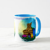 箱の中の子犬，メリークリスマス マグカップ (正面右)