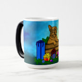 箱の中の子犬，メリークリスマス モーフィングマグカップ (正面左)