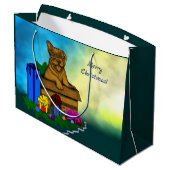 箱の中の子犬，メリークリスマス ラージペーパーバッグ (裏面アングル)