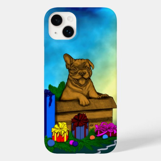 箱の中の子犬,メリークリスマス Case-Mate iPhoneケース (裏面)