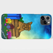 箱の中の子犬，メリークリスマス iPhoneケース (裏面横)