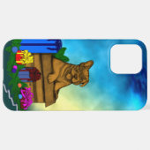 箱の中の子犬，メリークリスマス iPhoneケース (裏面横)