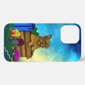 箱の中の子犬，メリークリスマス iPhoneケース (裏面横)