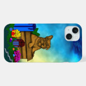 箱の中の子犬，メリークリスマス iPhoneケース (裏面横)