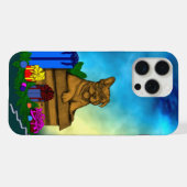 箱の中の子犬，メリークリスマス iPhoneケース (裏面横)