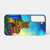 箱の中の子犬，メリークリスマス SAMSUNG GALAXYケース (裏面横)