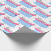 箱の中の灰色の猫 ラッピングペーパー (角)