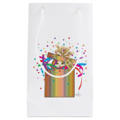 箱の中の猫のぞき スモールペーパーバッグ (正面)