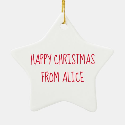 箱の中の猫のパーソナライズされたクリスマスツリーオーナメント セラミックオーナメント (裏面)