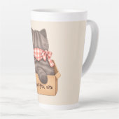 箱の中の猫 カフェラテマグ (右アングル)